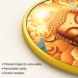 Golden Gautam Buddha Premium Round Wall Painting
