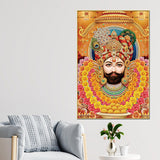 Indian Religious Khatu Shyam Ji Canvas Wall Painting Hindu Devotional Decor