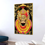Khatu Shyam Ji Canvas Painting Indian Religious Wall Art