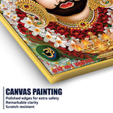 Khatu Shyam Ji Face Canvas Painting Devotional Hindu Wall Art For Living Room