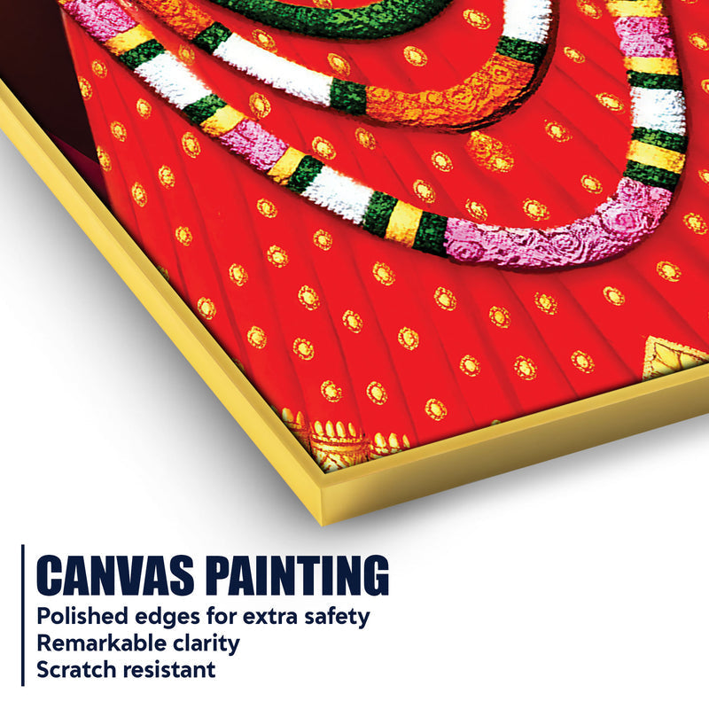 Khatu Shyam Ji Traditional Canvas Painting Mandir Wall Decor