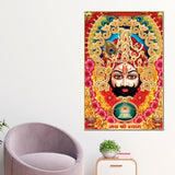 Khatu Shyam Ji Traditional Devotional Canvas Wall Painting Hindu Wall Art