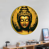 Luxury Gautam Buddha Round Wall Painting