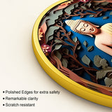 Modern Artistic Gautam Buddha Round Wall Painting