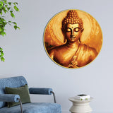 Peaceful Gautam Buddha Home Decor Round Wall Painting
