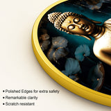 Peaceful Spiritual Gautam Buddha Round Wall Painting