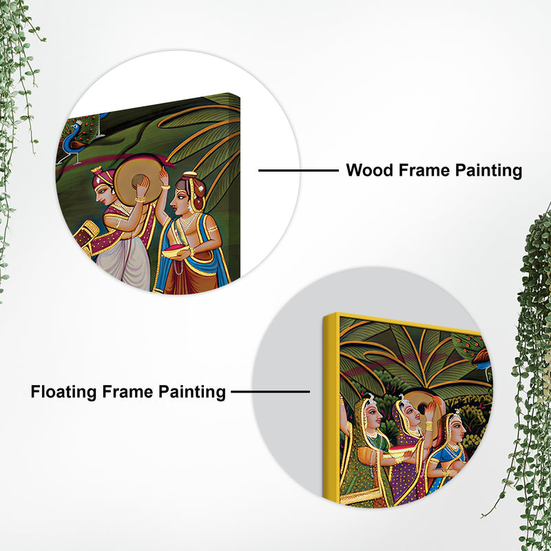 Premium Pichwai Krishna Holi Wall Painting