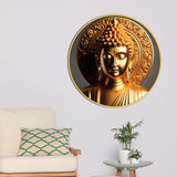 Premium Spiritual Gautam Buddha Round Wall Painting