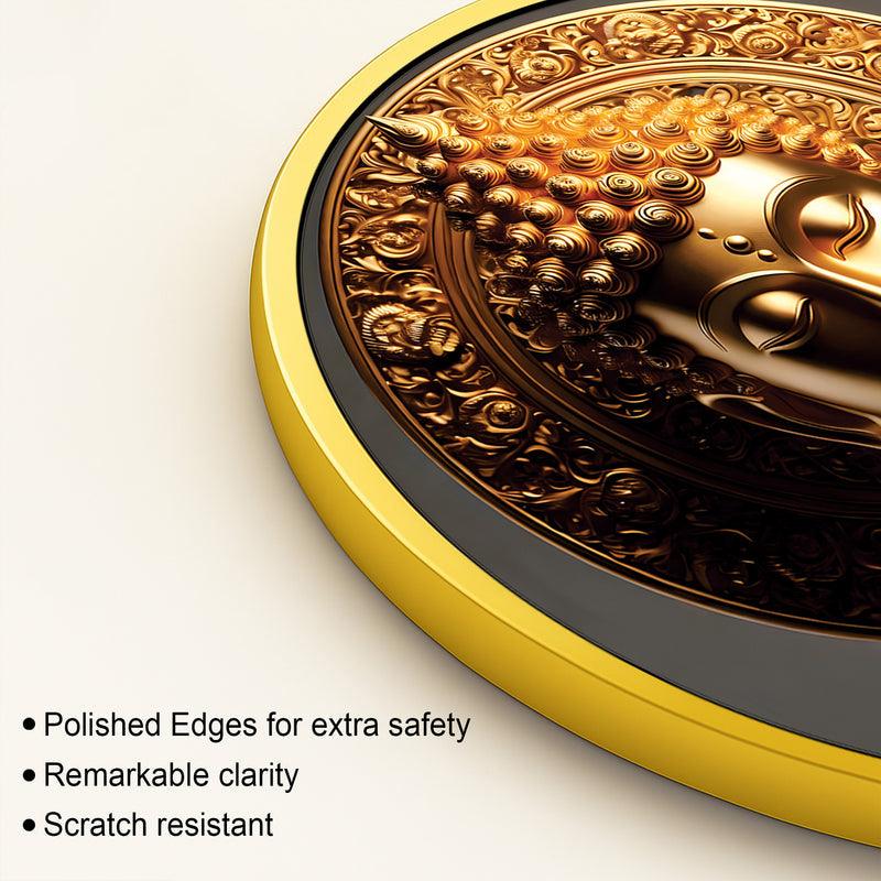 Premium Spiritual Gautam Buddha Round Wall Painting