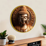 Round Gautam Buddha Artistic Wall Painting