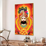 Royal Khatu Shyam Ji Canvas Painting Traditional Wall Decor