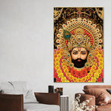 Sacred Khatu Shyam Ji Canvas Wall Painting Hindu Religious Painting