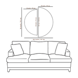 Semi Circle Golden Trees With Mountains And Deer Wall Paintings & Arts