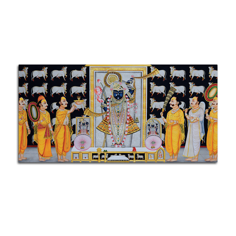 Shrinathji Temple Scene Religious Wall Painting