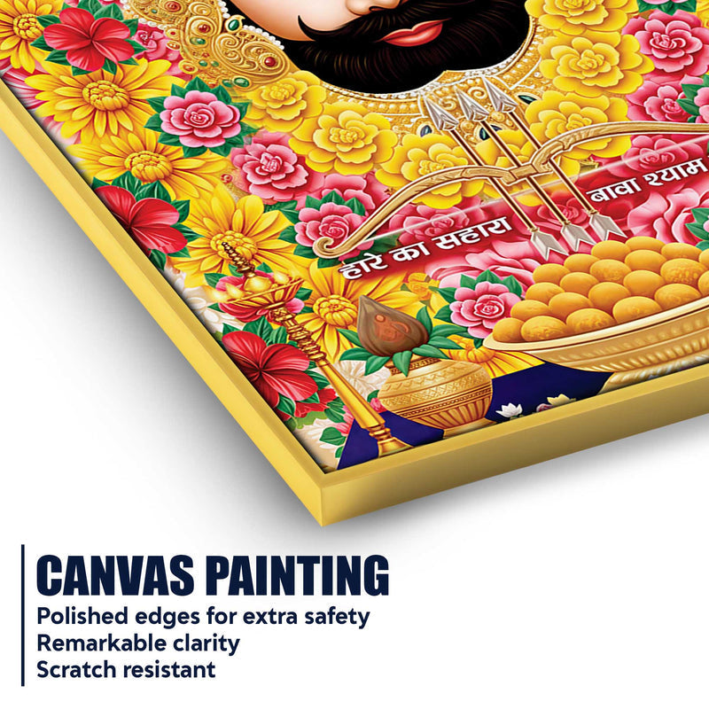 Shyam Baba Traditional Devotional Canvas Painting Pooja Room Wall Decor