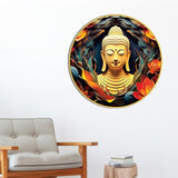 Stylish Spiritual Gautam Buddha Home Round Wall Painting