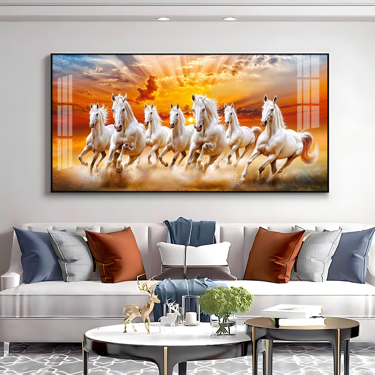 Horse Acrylic Wall Painting – Rustic Horse Canvas Wall Art