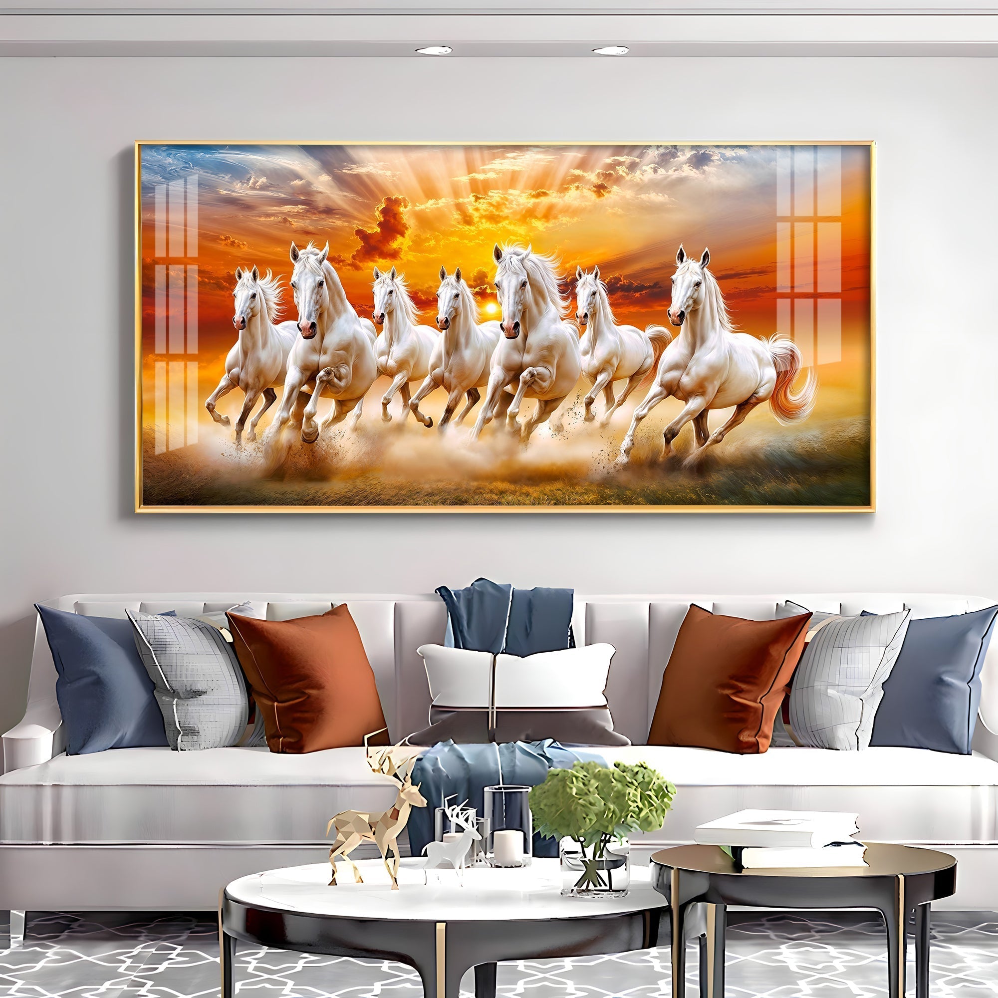 Horse Acrylic Wall Painting – Rustic Horse Canvas Wall Art