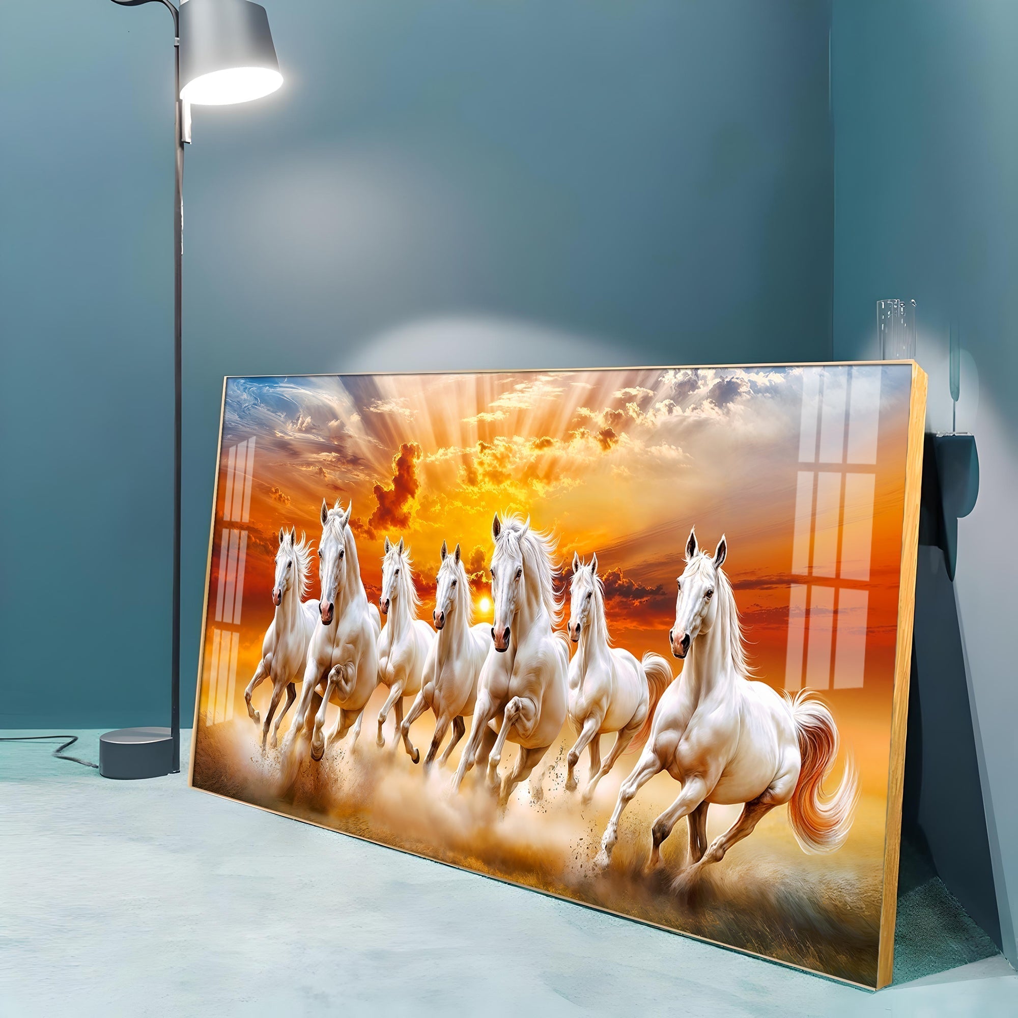 Horse Acrylic Wall Painting – Rustic Horse Canvas Wall Art