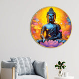 Zen Gautam Buddha Round Wall Décor Painting