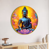 Zen Gautam Buddha Round Wall Décor Painting