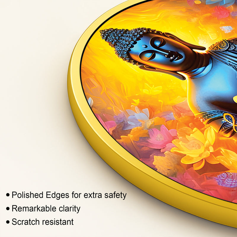 Zen Gautam Buddha Round Wall Décor Painting