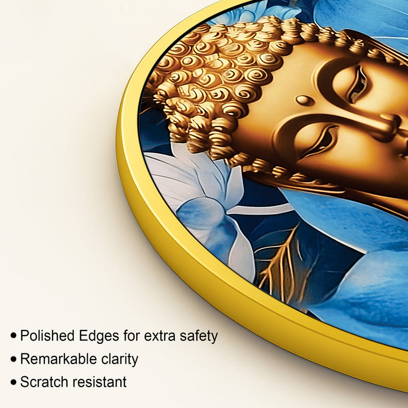 Zen Inspired Gautam Buddha Round Shape Painting